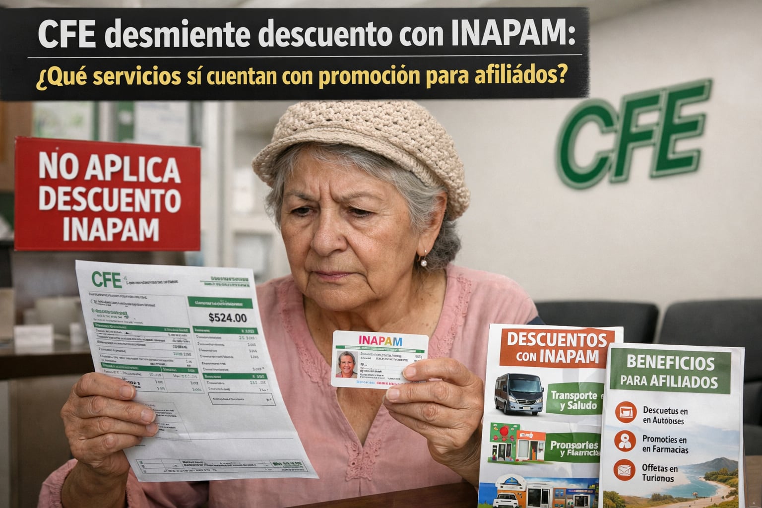 CFE desmiente descuento con INAPAM: ¿Qué servicios sí cuentan con promoción para afiliados?