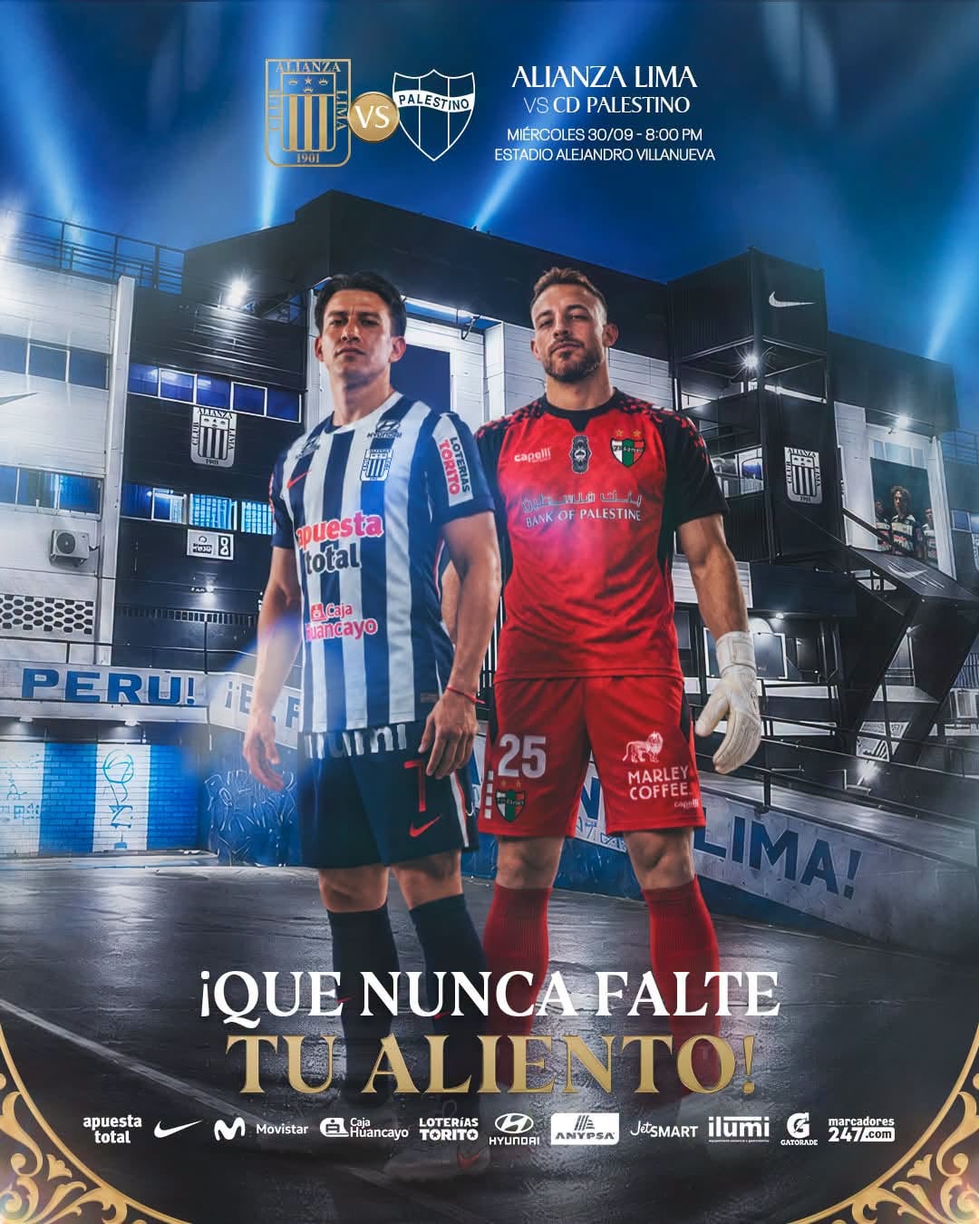 Anuncio del Alianza Lima vs Palestino por amistoso 2026. - créditos: Alianza Lima