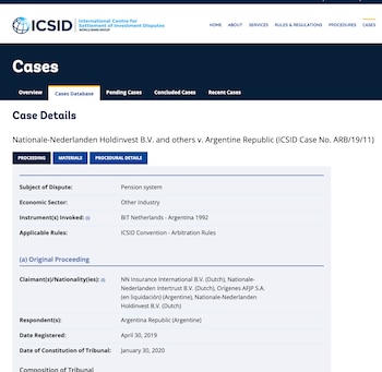 Demanda ante el CIADI por estatización Orígenes AFJP