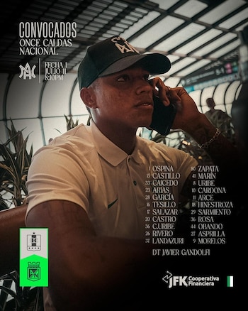 Este es el grupo de jugadores del verde que estará presente en Manizales para jugar ante Once Caldas- crédito Jefatura de Prensa de Atlético Nacional