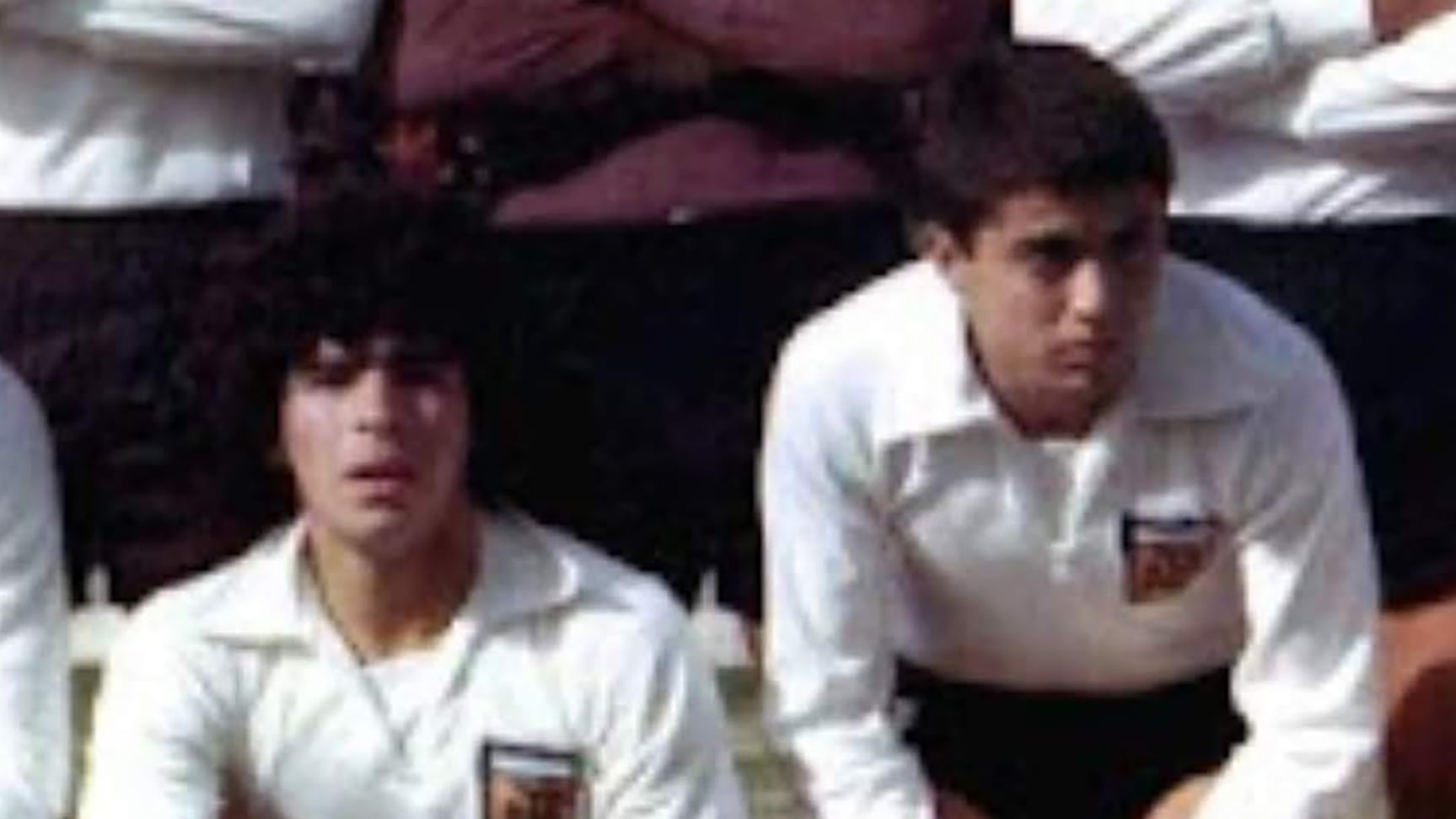Maradona y Sergio Luna, juntos en la Selección juvenil. Pese a sus cualidades, a Argentina no le fue bien en el Sudamericano Sub 20 de 1977: quedó cuarta en el Grupo B