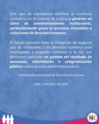 Pronunciamiento de la CNDDHH contra