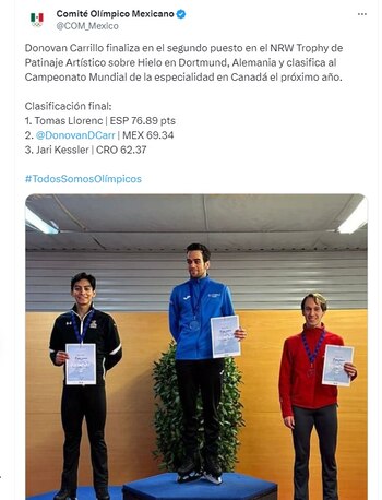 Donovan Carillo asegura lugar en