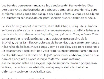 Petro afirmó que los Char son aliados de Abelardo de la Espriella - crédito @petrgustavo/X