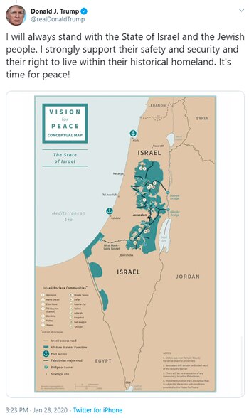 El presidente Donald Trump difundió