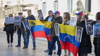 Venezolanos protestaron en Madrid contra