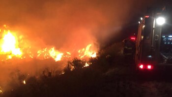 El incendio de varias hectáreas