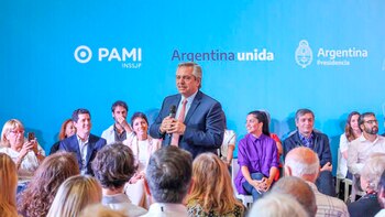 El presidente Alberto Fernández, durante
