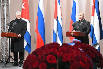 Miguel Díaz-Canel y Vladimir Putin