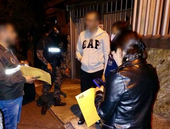 Momento de la detención del