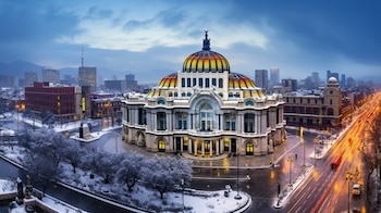 Una impactante vista invernal del