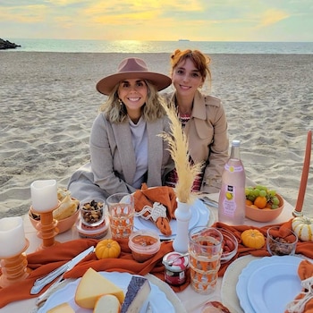 La actriz disfrutó de carnes