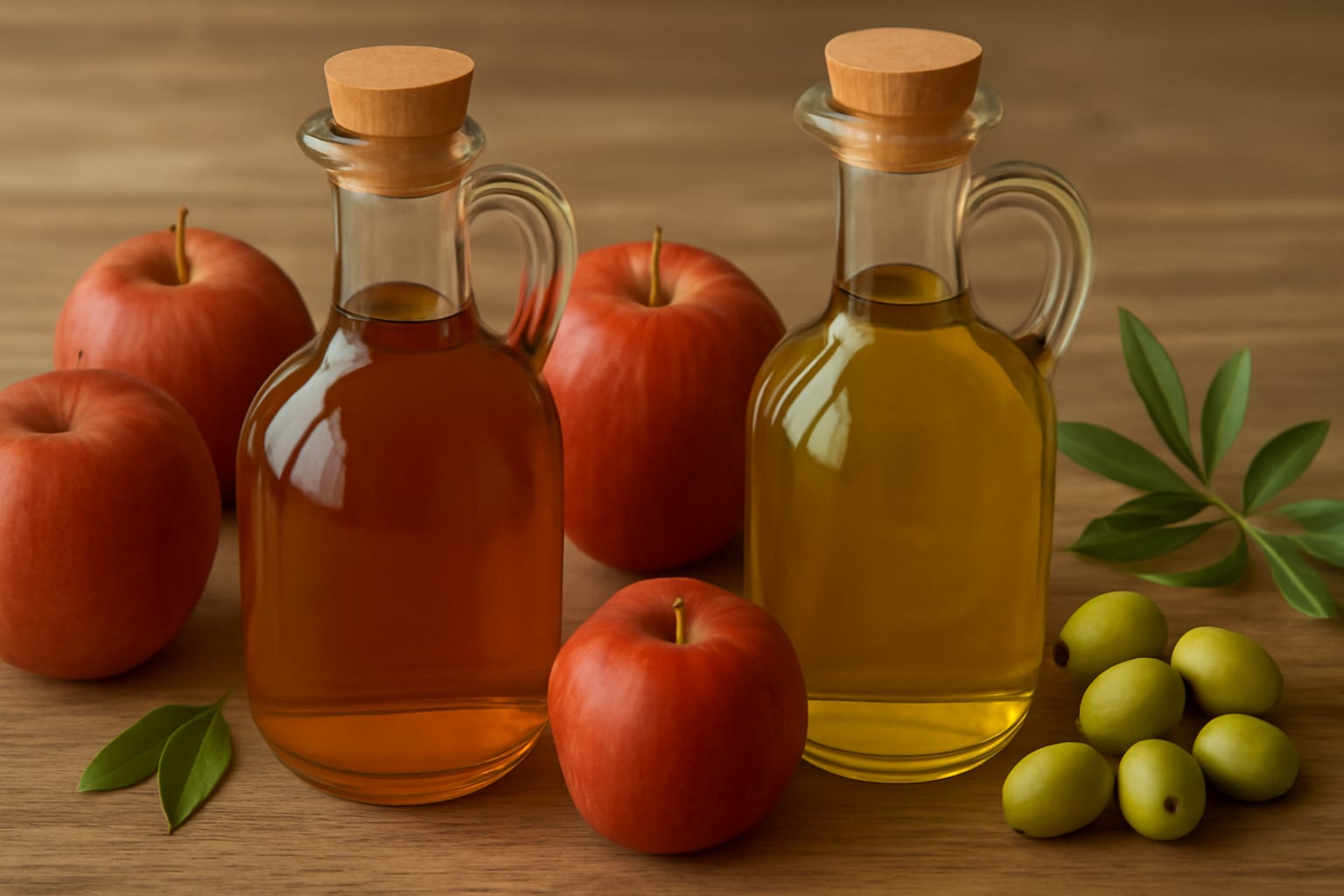 El vinagre de manzana contiene, además de ácido acético, pequeñas cantidades de minerales, vitaminas y polifenoles.