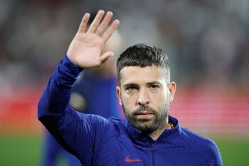 Jordi Alba, antes del partido