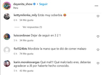 Usuarios no respaldan a Dayanita.