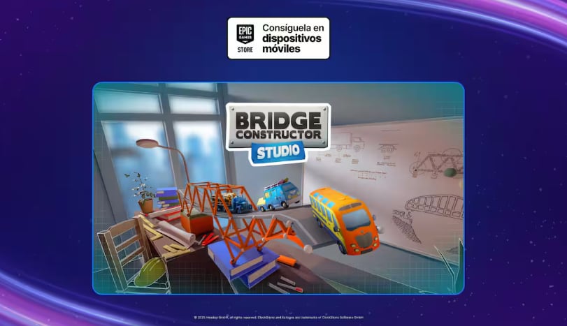 Bridge Constructor Studio integra la campaña de juegos gratuitos de Epic Games para computadoras y dispositivos móviles. (Epic Games)