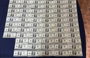 El dinero secuestrado