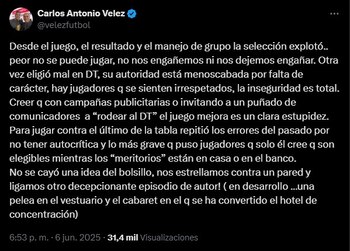 Carlos Antonio Vélez atacó a