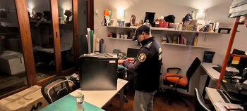 Allanamiento en una productora audiovisual