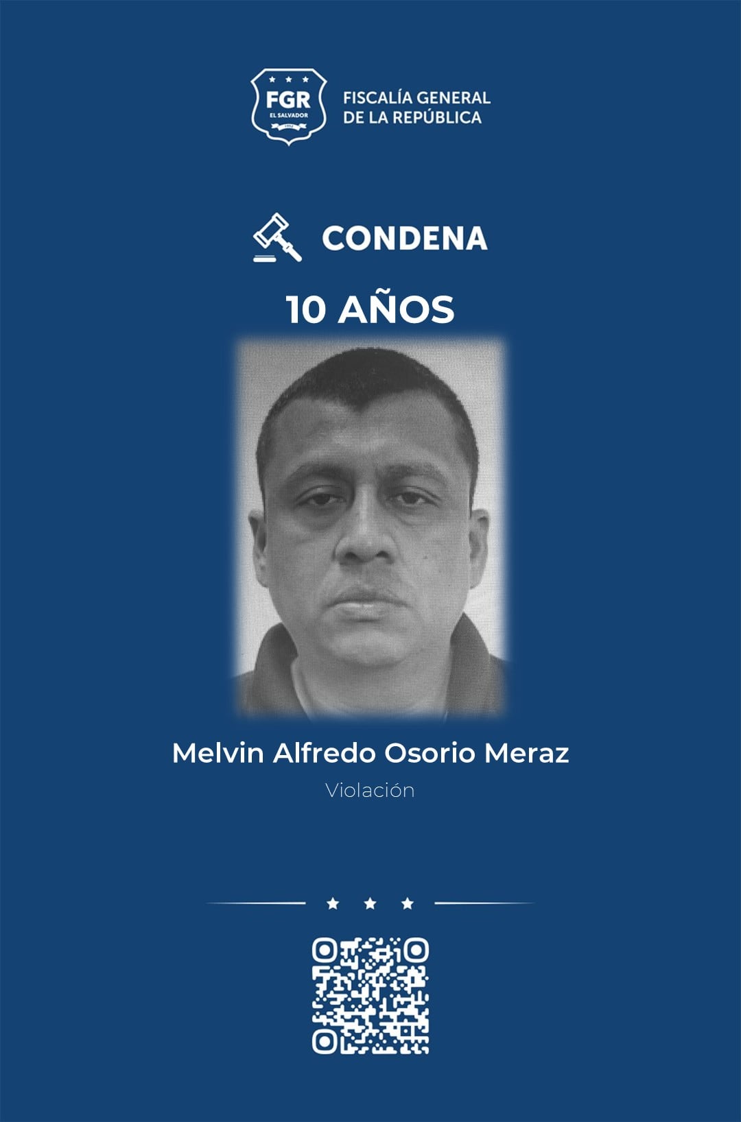 Condenan a 10 años de prisión a un hombre por violación en Tonacatepeque.