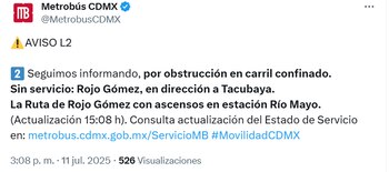 Sin servicio en la estación