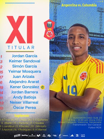 Así formará Colombia con Argentina