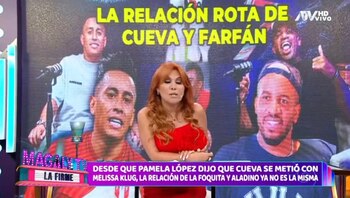 Jefferson Farfán saca a Christian Cueva de su lista de engreídos tras rumores de relación con Melissa Klug. (Captura: Magaly TV La Firme)
