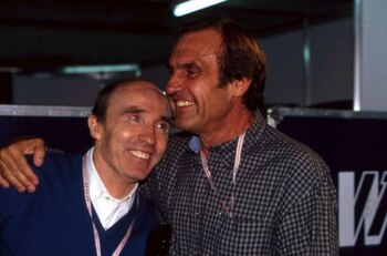 En la vuelta de la F1 a Argentina en 1995, el Lole visitó el box de Williams y se abrazó a Frank. Atrás habían quedado las heridas de 1981 (Crédito: gentileza archivo CORSA)