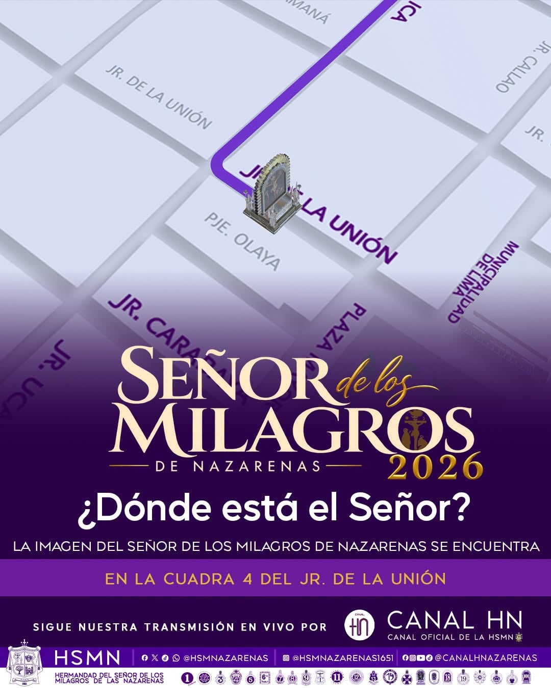 Ubicación del Señor de los Milagros
