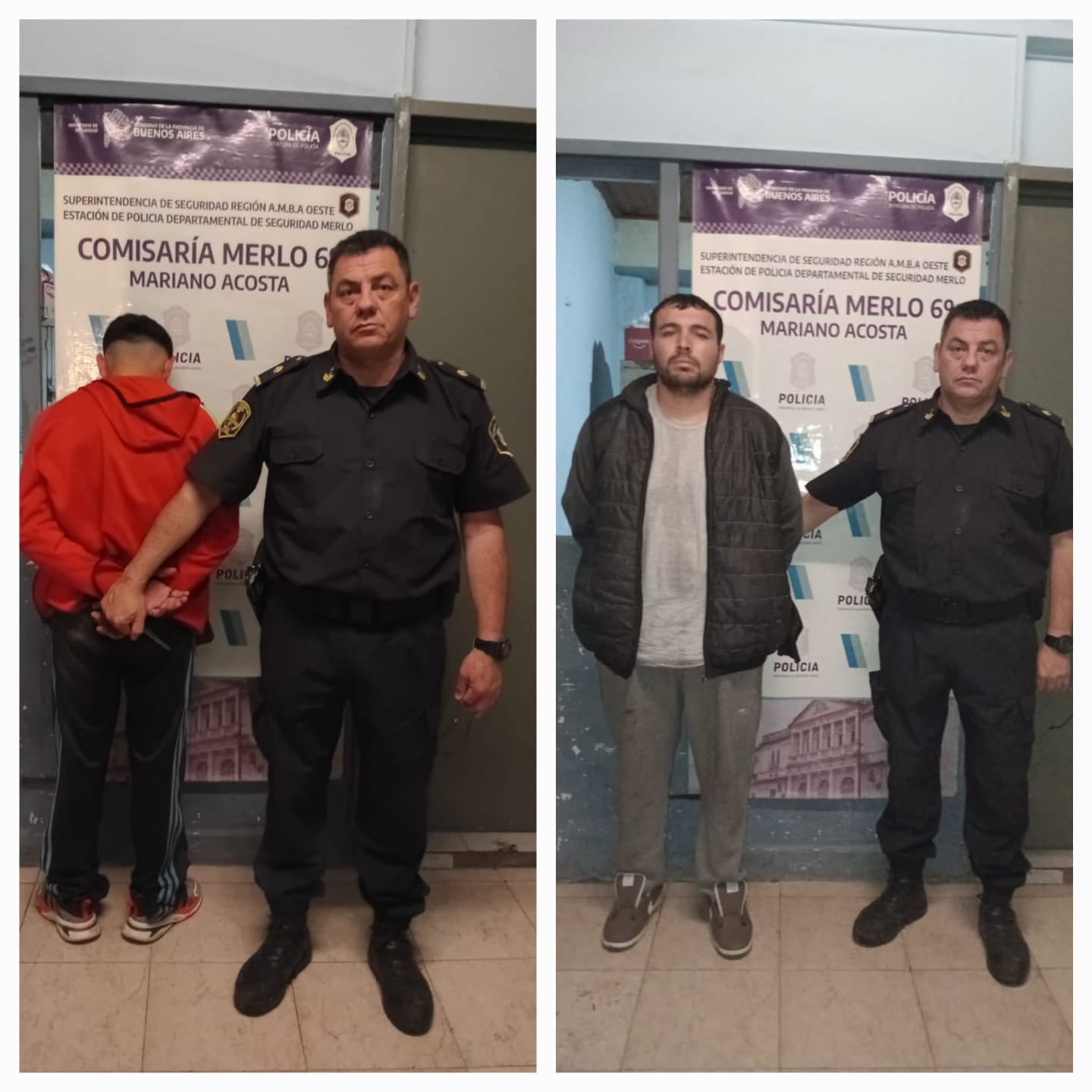 César Alegre y su hermano de 17 años, tras ser detenidos