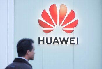 The logo of Huawei is