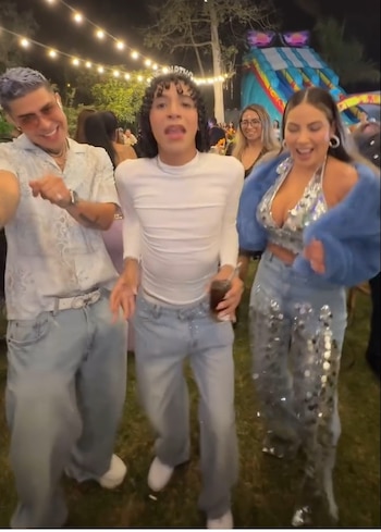 Tiktoker Valentino armó tremenda fiesta