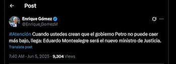 Enrique Gómez también habló acerca