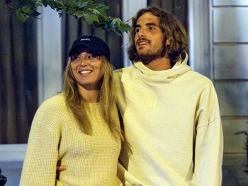 Paula Badosa y Stefanos Tsitsipas se reencontraron días antes de iniciar el Roland Garros (Foto: EUROPA PRESS)