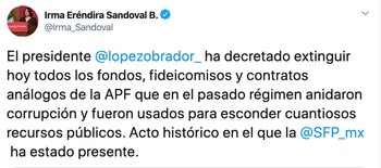 (Foto: Twitter @Irma_Sandoval)