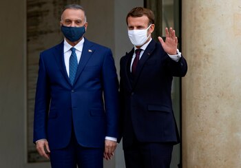 El presidente francés, Emmanuel Macron,