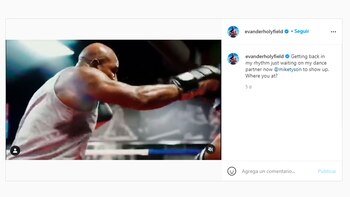 Holyfield entrenando