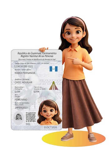 El Registro Nacional de las Personas oficializó en Guatemala la implementación del Documento Personal de Identificación para Menores de Edad.