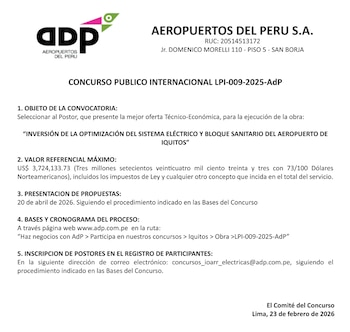 Aeropuertos del Perú. Imagen: Difusión