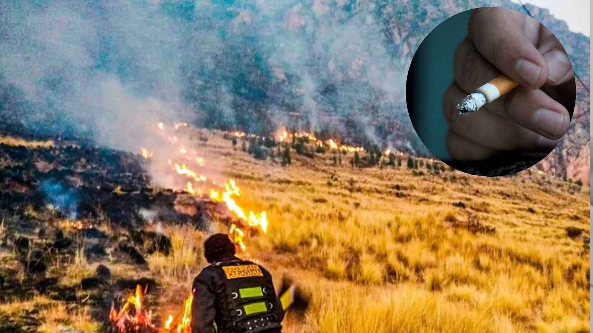 Tiró una colilla de cigarro y provocó un incendio forestal en Cusco: La justicia lo sentenció a más de 3 años
