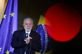 Lula, de visita en Alemania,