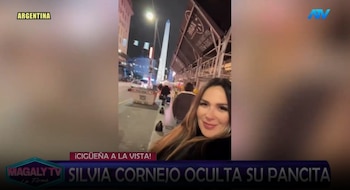 Silvia Cornejo reaparece con Jean Paul Gaboto y una supuesta pancita desata rumores de embarazo. Captura: Magaly TV La Firme.