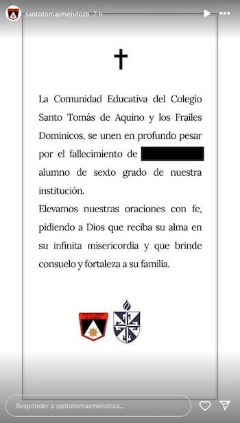 El comunicado del colegio al
