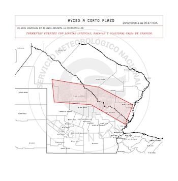 El Servicio Meteorológico Nacional emite
