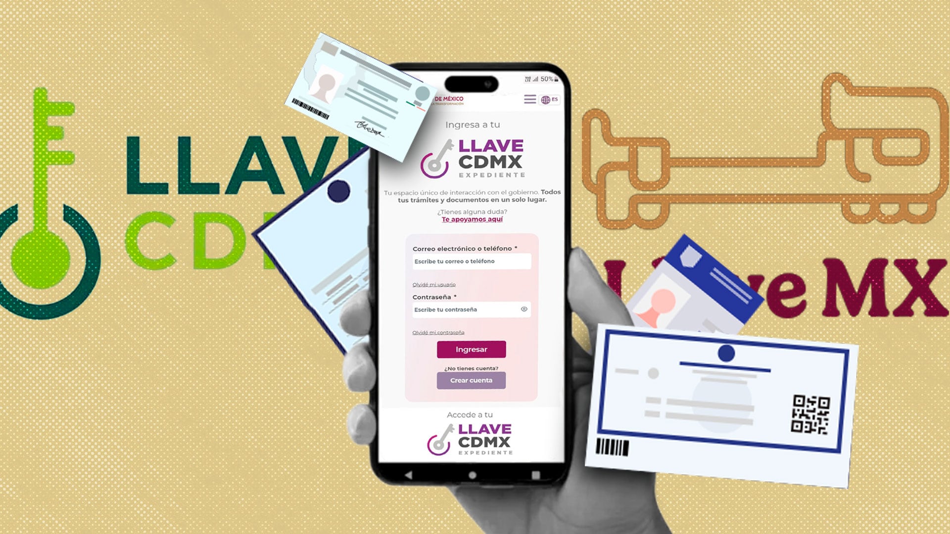 Llave MX permite descargar actas de nacimiento, matrimonio y defunción, consultar el estatus de trámites y agendar citas en la SRE. (Infobae/Jesús Aviles)