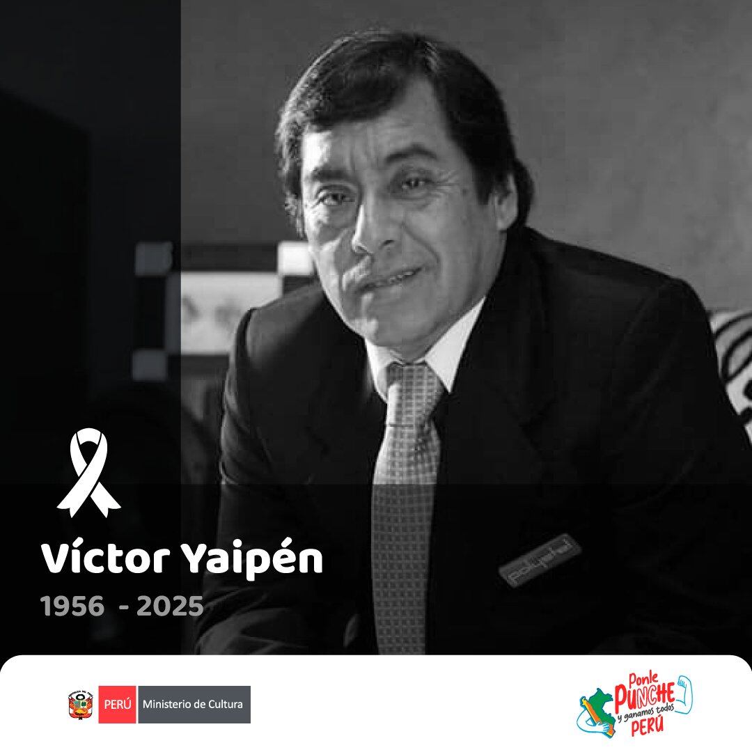 Ministerio de Cultura expresa sus condolencias por muerte de Víctor Yaipén.