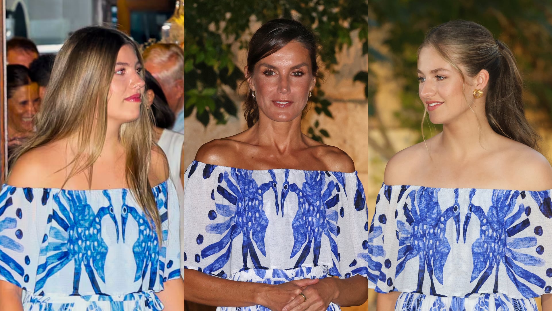 El vestido de Desigual que la reina Letizia, la princesa Leonor y la infanta Sofía se turnan en Mallorca cada año: un mismo diseño que adaptan a su estilo
