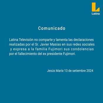 El comunicado de Latina contra