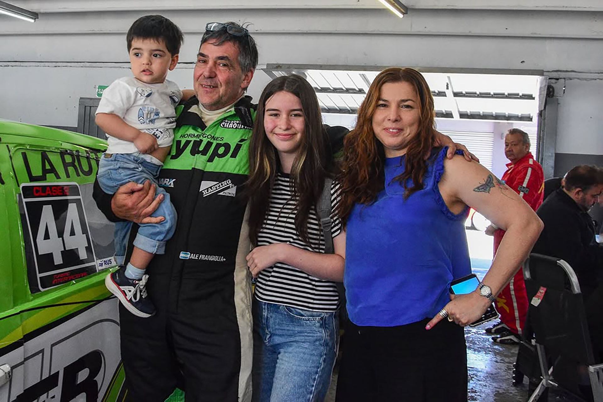 Frangioli junto a su familia