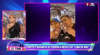 Topito y Dayanita se fueron a México. (Captura: Magaly TV La Firme)